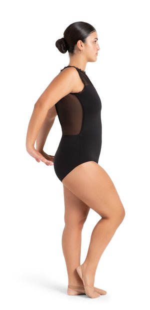 Capezio Whispering Waves Saltwater High Neck Leotard - Leotards - Side