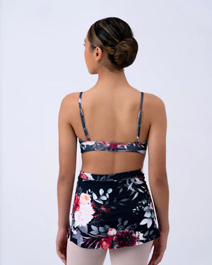 Claudia Dean Cindy Scoop Neck Adjustable Straps Crop Child & Adult - Mistletoe Print - Dance Crop top - Back
