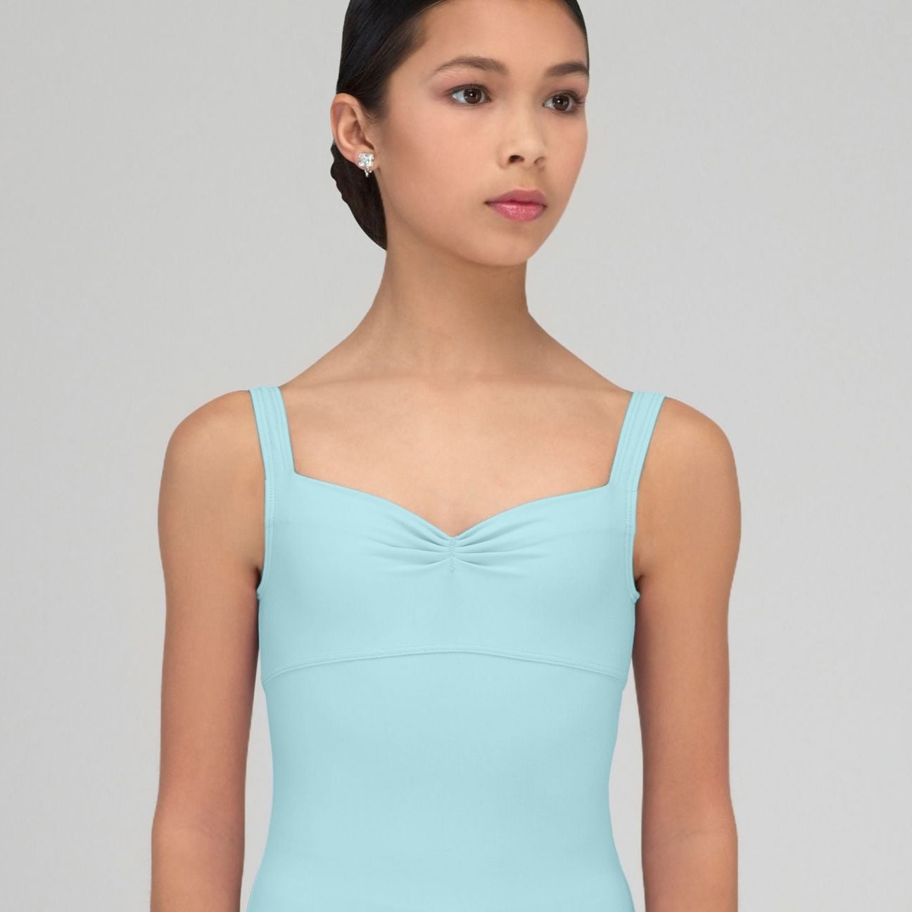 Wear Moi Galate Microfiber Pinch Front Tank Leotard Child & Adult - Pacific - Leotards