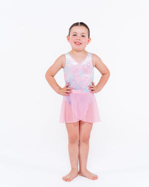 Pink Lemon Dancewear Lily Cross Over Pull on Pink Mesh Skirt - Pull on Ballet Skirts - Detail