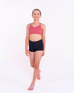 Pink Lemon Dancewear Ribbed Comfy Shorts - High-Waisted Dance & Activewear - View 7