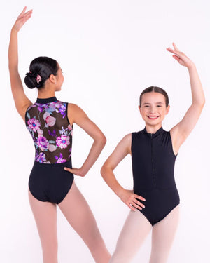 Total Dance Australia Florence Mesh Leotard - Elegant Dance Leotard with Floral Print - Leotards - Close-up
