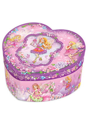 Mad Ally Heart Shape Musical Jewellery Box - Fairy - Jewellery Music Box