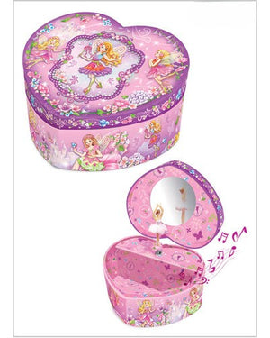 Mad Ally Heart Shape Musical Jewellery Box - Fairy - Jewellery Music Box - Side