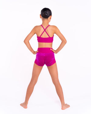 Pink Lemon Dancewear Kiki Velvet Crop Top - Crops - View 7