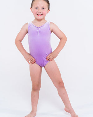 Pink Lemon Dancewear Lani Gathered Front Velvet Leotard - Leotards - View 10