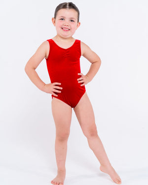 Pink Lemon Dancewear Lani Gathered Front Velvet Leotard - Leotards - View 14