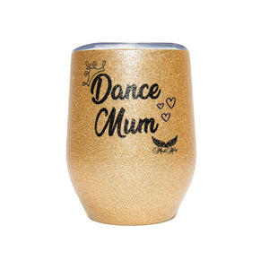 Mad Ally Stemless Glitter Cup - Dance Mum - Stemless mug - Back
