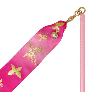 Pink Poppy Butterfly Ballet Twirl & Dance Wand - Ribbon Wand - Back