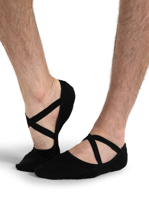 Capezio Hanami Canvas Split-Sole Ballet Shoes - Adult - Black - Back