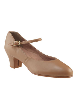 Capezio Leather Jr Footlight Stage Shoes 1/2 Inch Heel - Back
