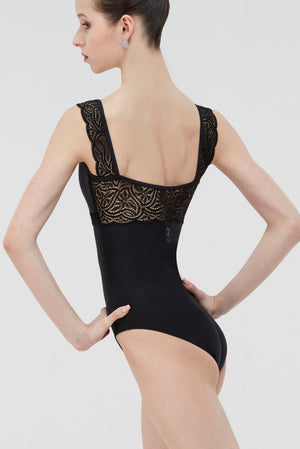 Wear Moi Erine Microfiber Tank Leotard Child & Adult - Black - Leotards - Back