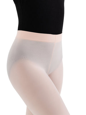 Capezio Footless Tights with Self Knit Waist Band - Childs - Detail