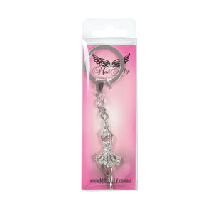 Mad Ally Ballerina Keyring - Diamante - Back