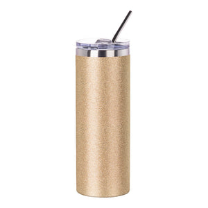 Mad Ally Glitter Skinny Tumbler with Straw - Glitter Tumbler with Straw