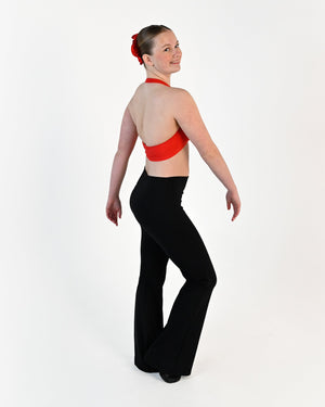 Tempo Halter Crop Top - Red 2