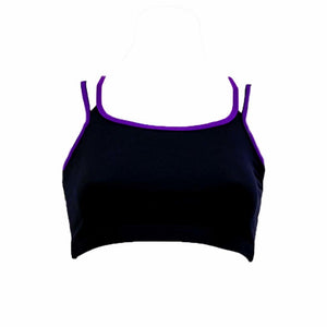 Total Dance Australia Essential Double Cross Strap Crop with Contrast Binding - Crop top
