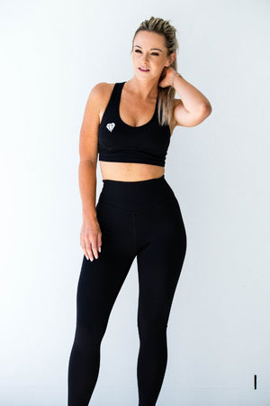 Diamond Active Performance Legging - Black - Leggings - Side