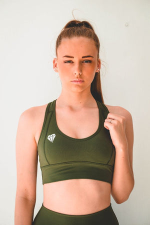 Diamond Active League Racer Crop - Green