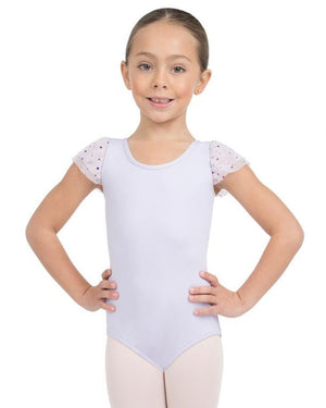 Capezio Glitter Rose Flutter Sleeve Leotard - Leotards - Back