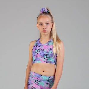 Scout Active Mila Eco Friendly Racer Back Crop Girls - Sprinkle Paint