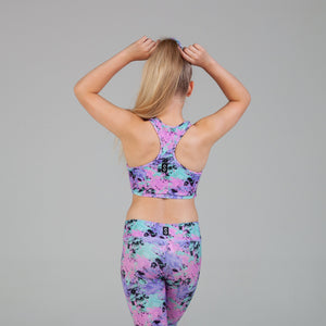 Scout Active Mila Eco Friendly Racer Back Crop Girls - Sprinkle Paint - Back