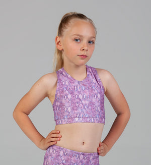 Scout Active Lucia Racer Crop - Pink Snake Skin