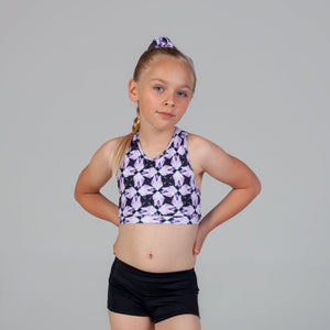 Scout Active Mila Eco Friendly Racer Back Crop Girls - Purple Diamond