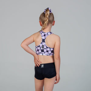 Scout Active Mila Eco Friendly Racer Back Crop Girls - Purple Diamond - Detail
