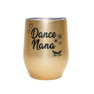 Mad Ally Stemless Glitter Cup - Dance Nana - Stemless mug - Back