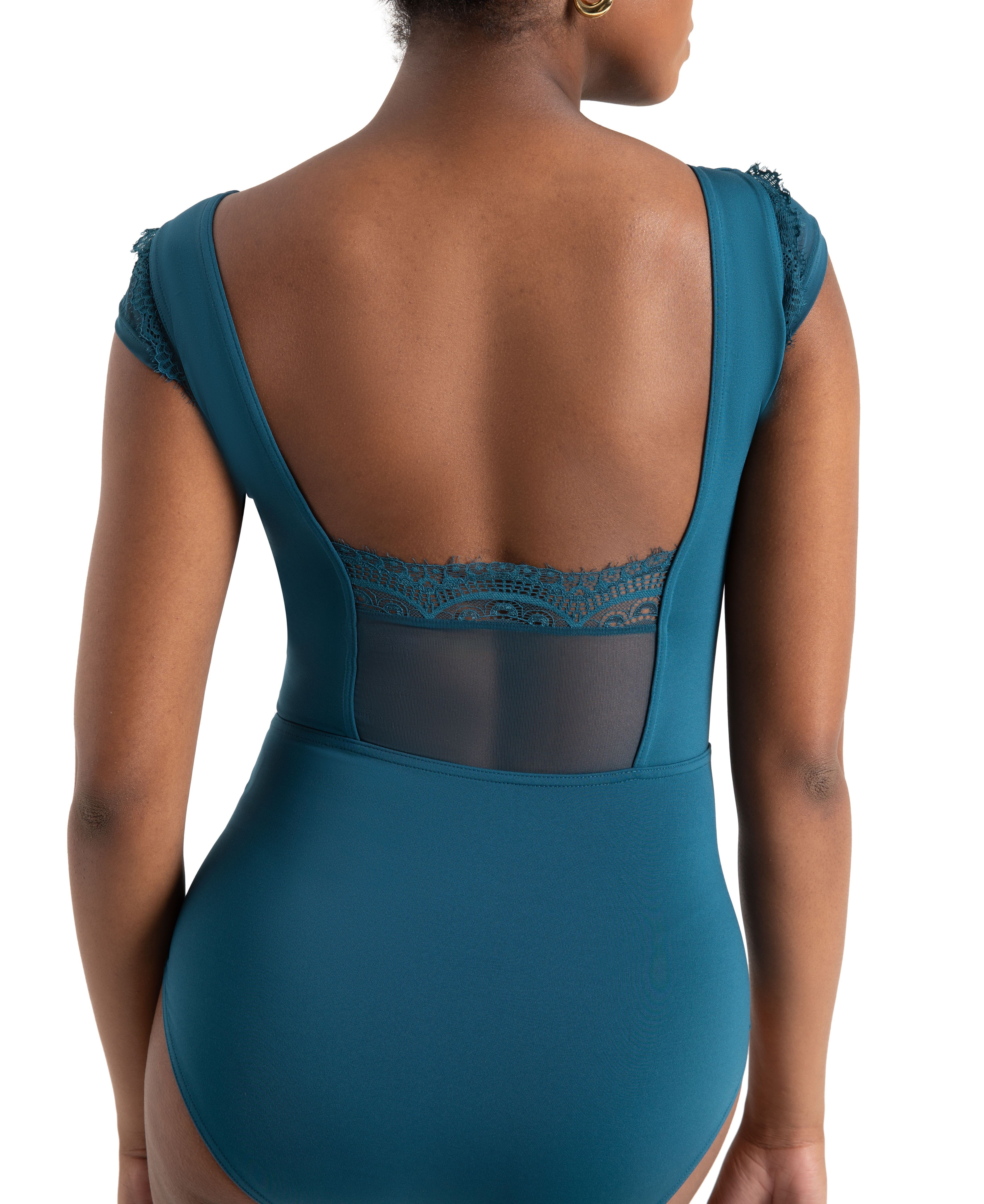 Capezio Whispering Waves Coastal Cap Sleeve Leotard - Leotards - Close-up