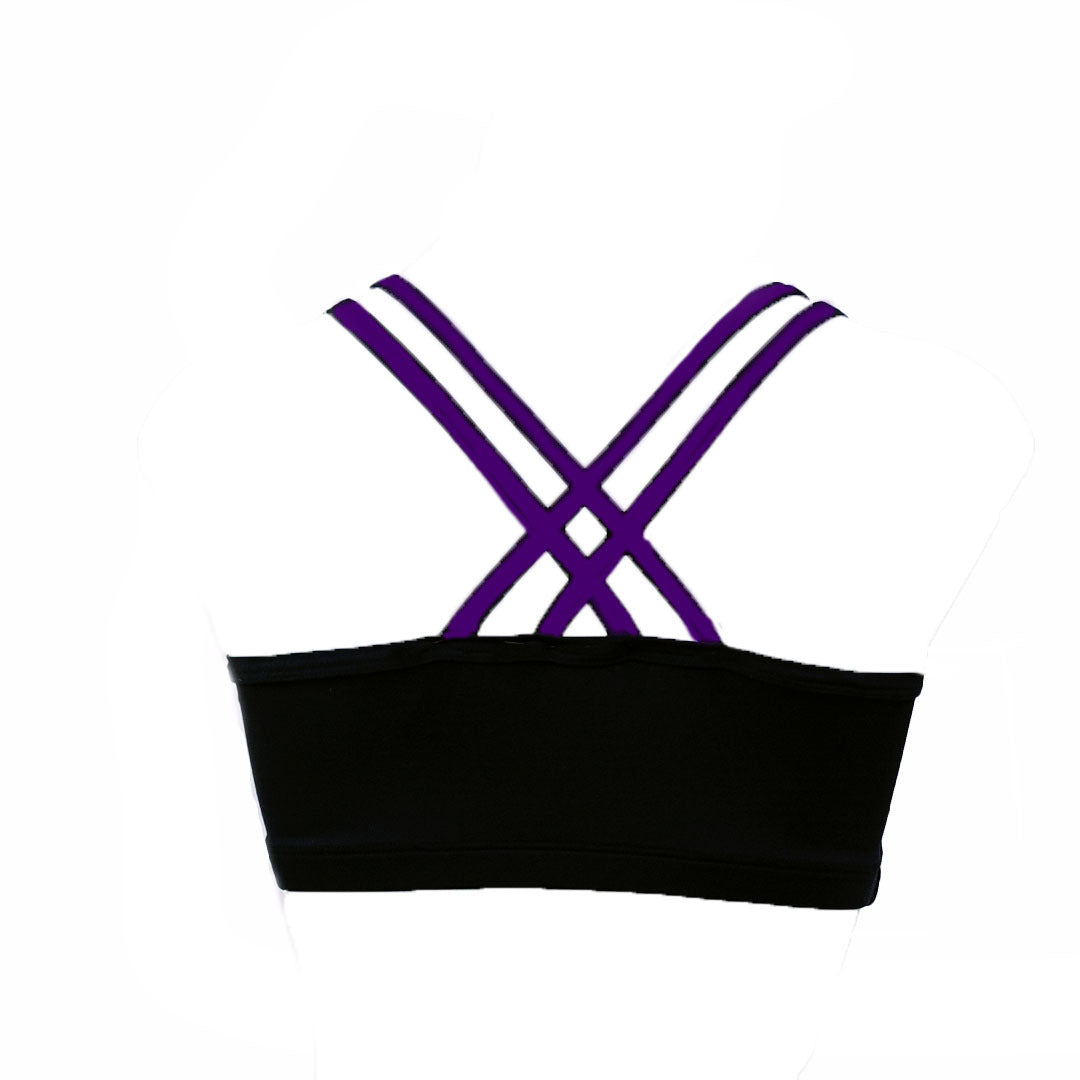 Total Dance Australia Essential Double Cross Strap Crop with Contrast Binding - Crop top - Back