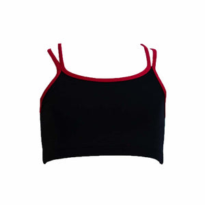 Total Dance Australia Essential Double Cross Strap Crop with Contrast Binding - Crop top - Side