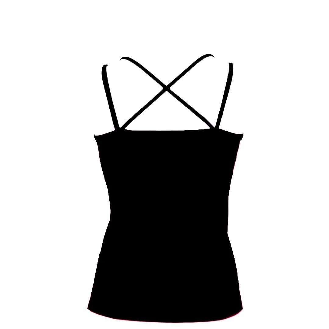 Total Dance Australia Essential Cross Back Singlet, with Contrast Binding - Dance Singlet - Back