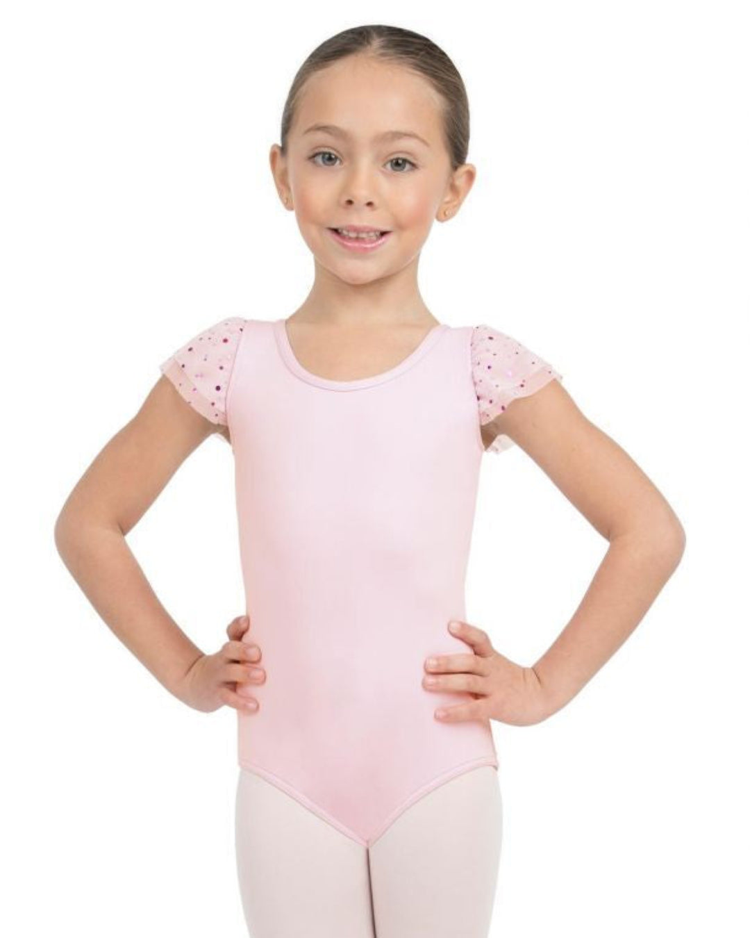 Capezio Glitter Rose Flutter Sleeve Leotard - Leotards