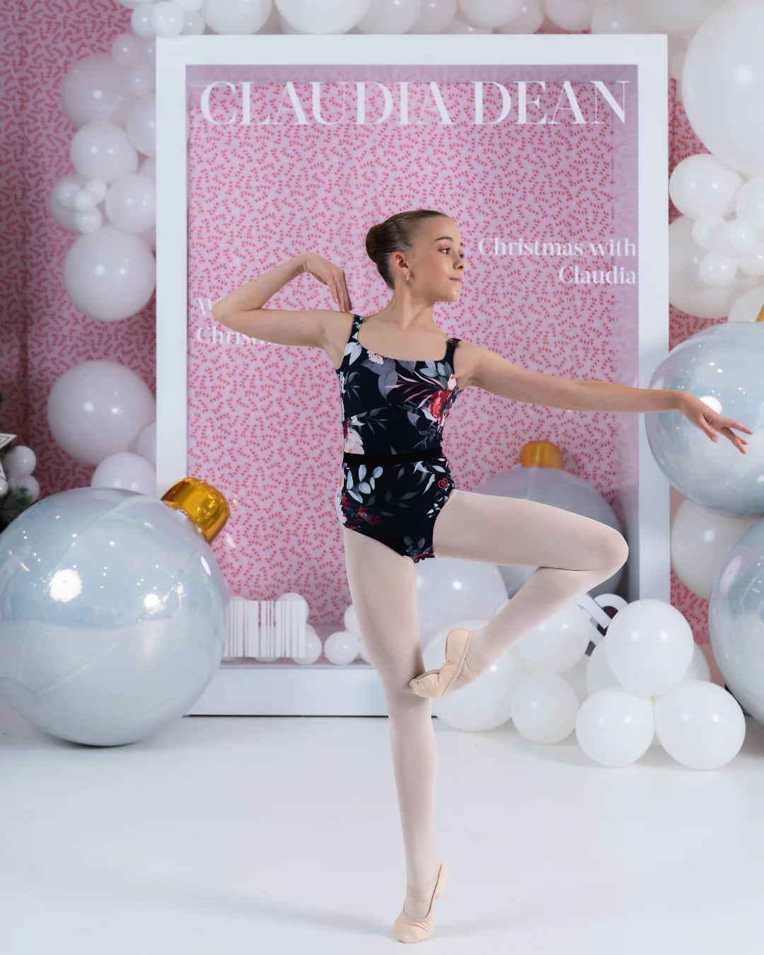 Claudia Dean Grace High Cut Leotard Child & Adult - Mistletoe Print - Leotards - View 6