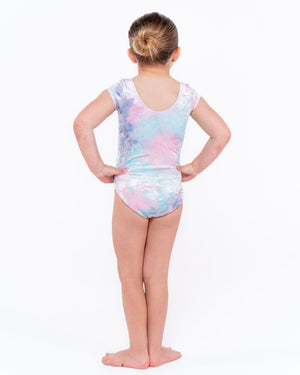 Pink Lemon Dancewear Rosie Capped Sleeve Leotard - Foiled Velvet Dance Leotard for Girls - Leotards - Back