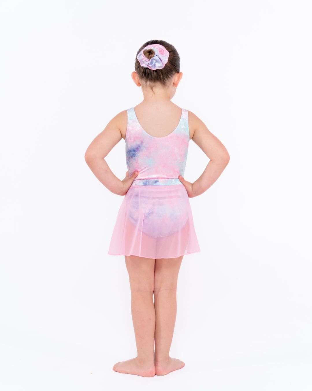 Pink Lemon Dancewear Lily Cross Over Pull on Pink Mesh Skirt - Pull on Ballet Skirts - Back