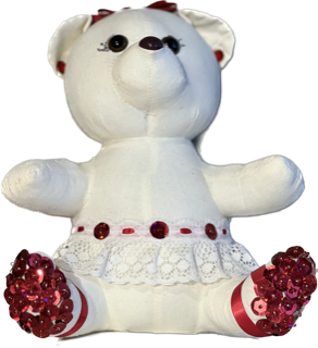 Total Dance Australia Sign Me Bear - Small - Calico Bear - Side