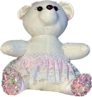 Total Dance Australia Sign Me Bear - Small - Calico Bear - Detail