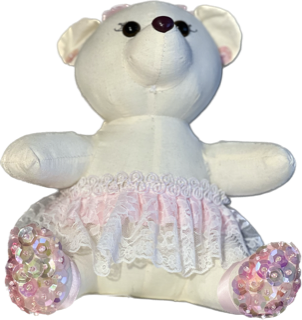 Total Dance Australia Sign Me Bear - Small - Calico Bear - Detail