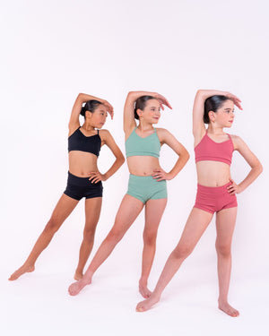 Pink Lemon Dancewear Ribbed Comfy Shorts - High-Waisted Dance & Activewear - View 9