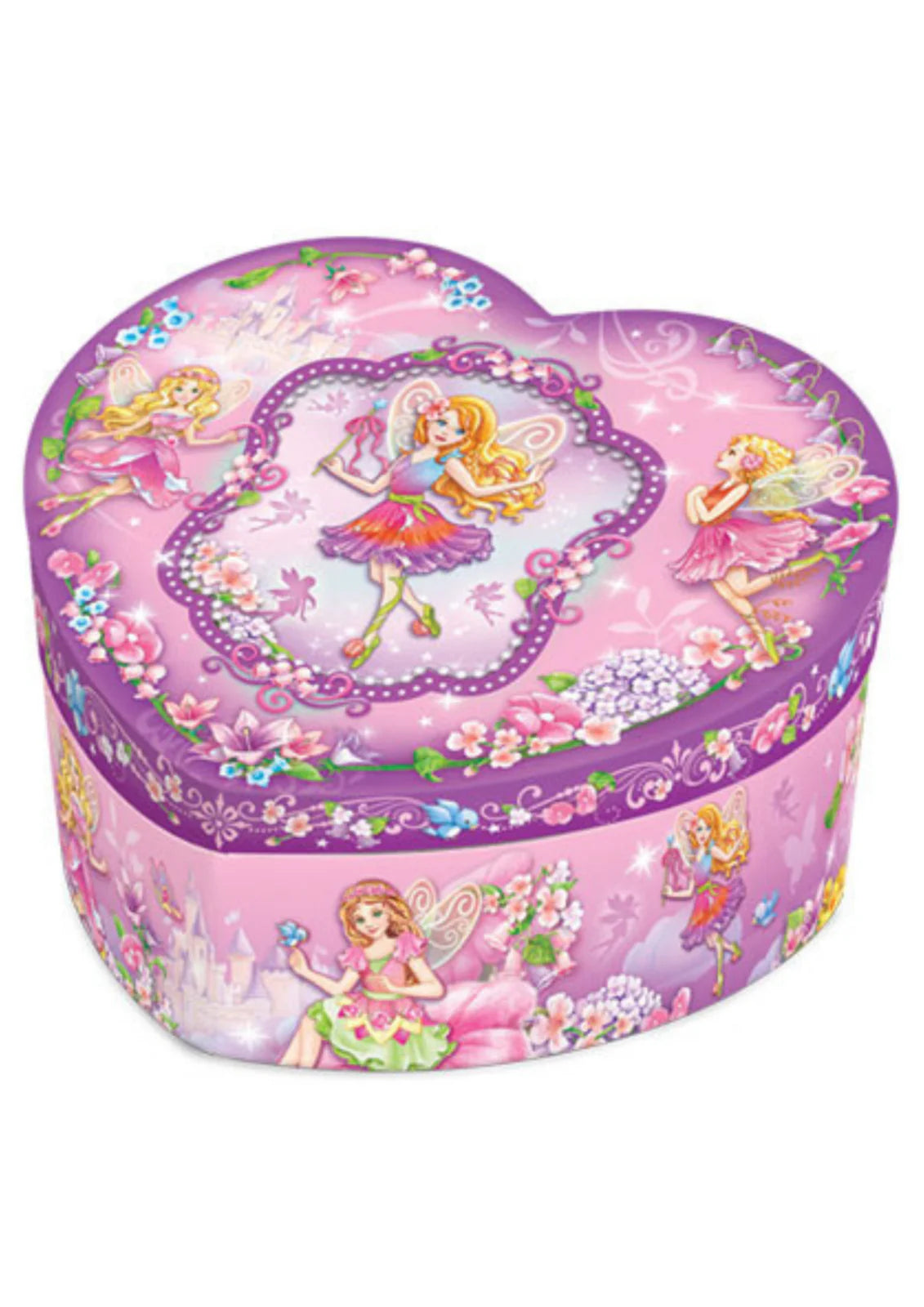 Mad Ally Heart Shape Musical Jewellery Box - Fairy - Jewellery Music Box