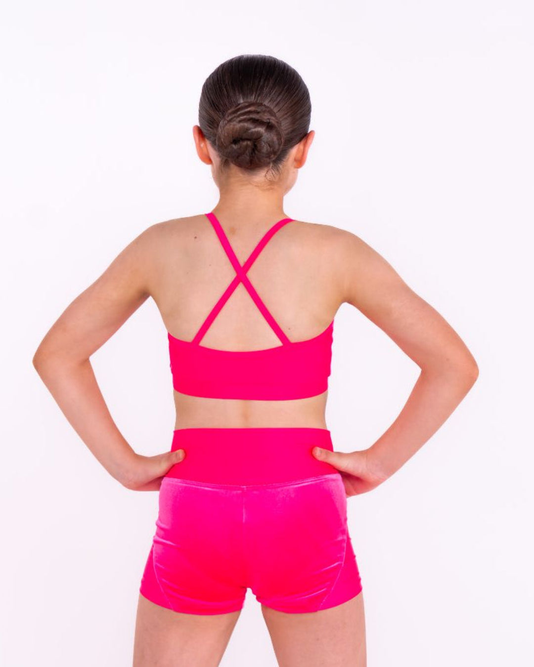 Pink Lemon Dancewear Kiki Velvet Crop Top - Crops - Back