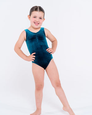 Pink Lemon Dancewear Lani Gathered Front Velvet Leotard - Leotards - View 12