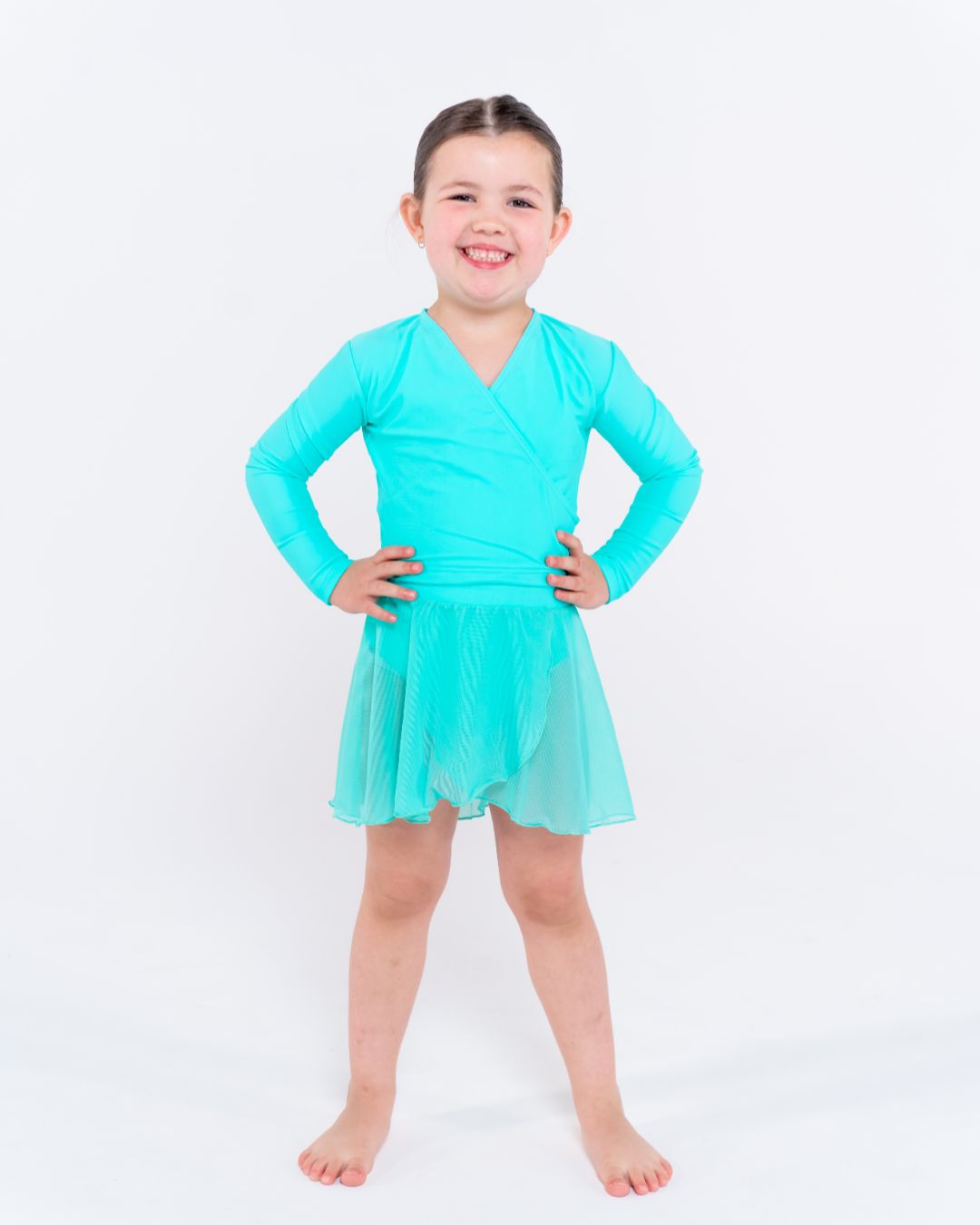 Total Dance Studio Wear Child's Pull-On Ballet Crossover Wrap Top - View 10