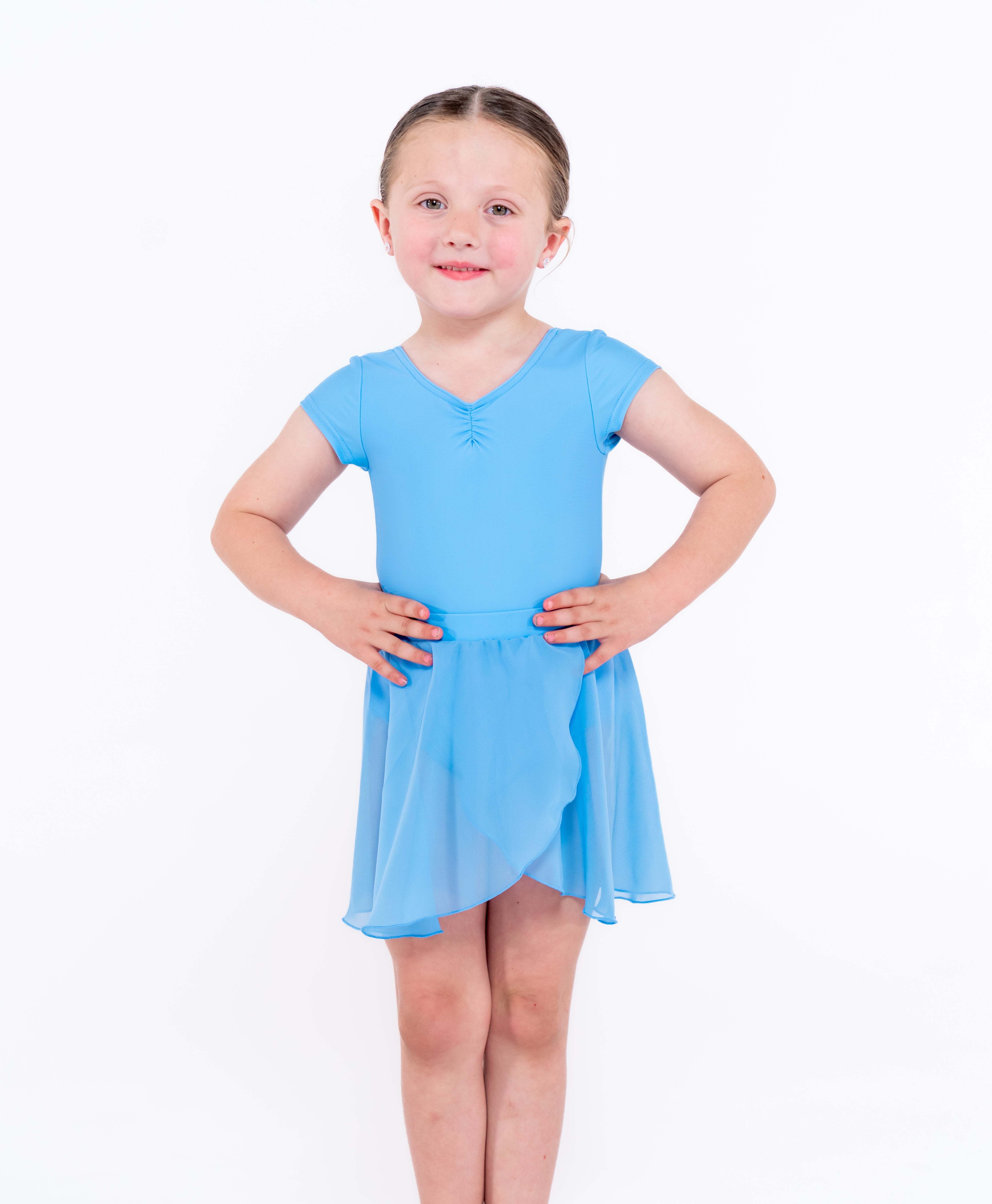 Total Dance Studio Wear Chiffon Pull-On Ballet Wrap Skirt - Pull on Ballet Skirt - Back