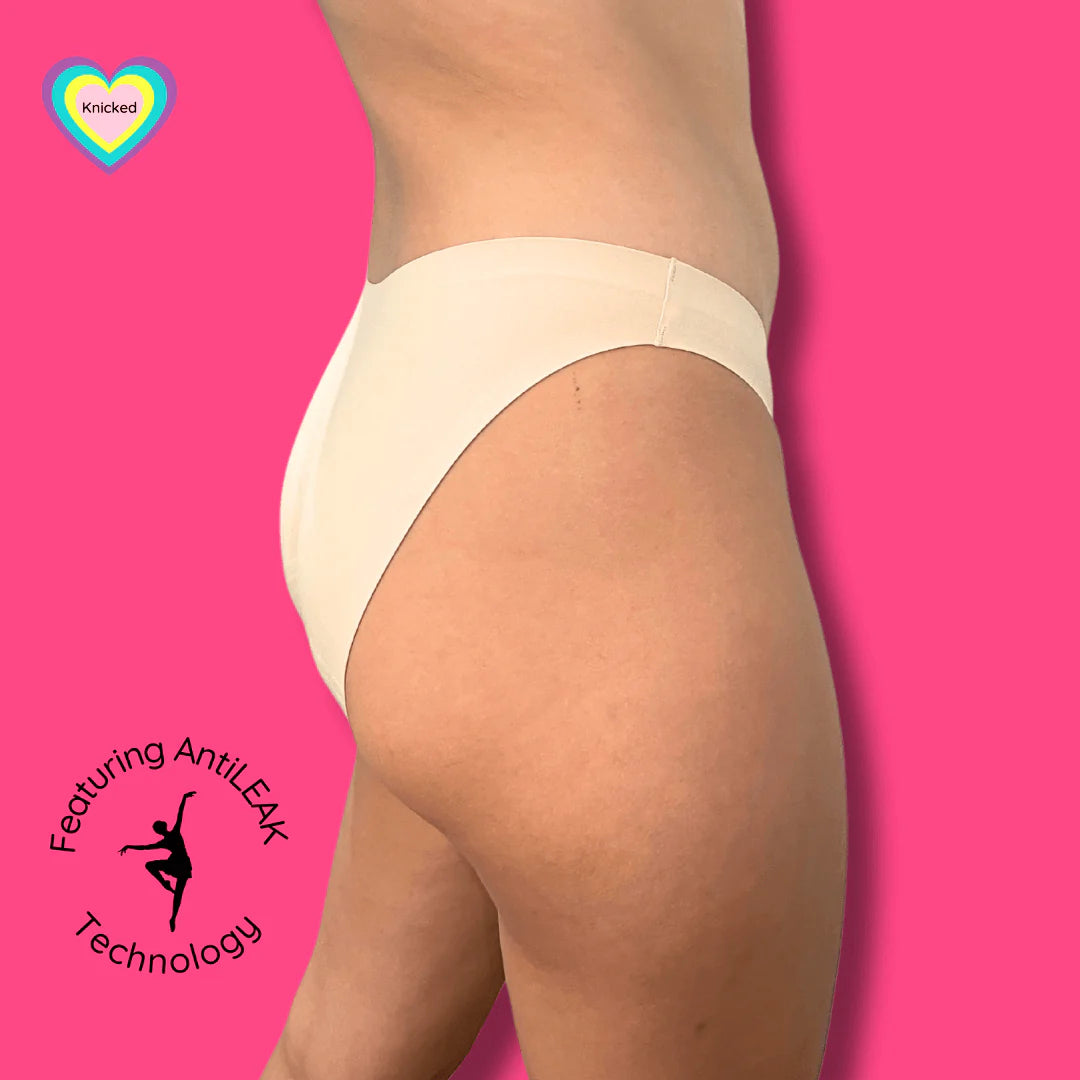 Knicked Period Dance Underwear ~ Dance Diva Heavy Absorbancy ~ Seamless with Anti-leak Technology - Period Underwear - Side