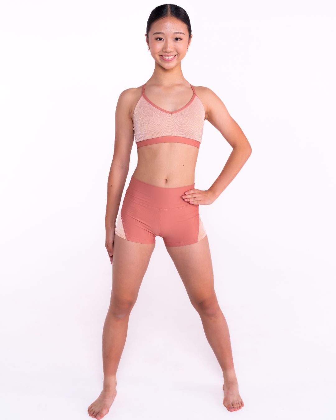 Pink Lemon Dancewear Shimmer Crop Top - Crops - Detail