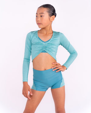 Pink Lemon Dancewear Shimmer Long Sleeved Crop - Crops